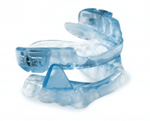oral appliance like a mouthguard with a white background