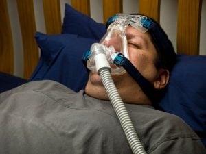 overweight man with sleep apnea 